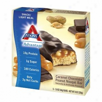 Aykins Advantage Snack Bars, 5, Caramel Chocolate Peanut Nougat