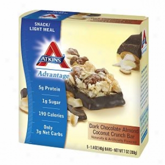 Atkins Advanatge Snack Bars, 5, Dark Chocolate Almond Coconut Crunch