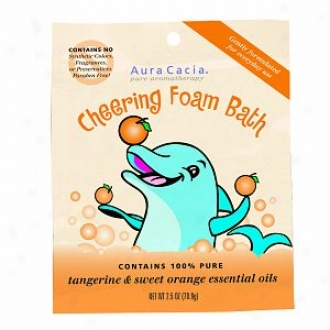 Aura Cacia Aromatherapy Foam Bath For Kids, Cheeribg/tangerine & Sweet Orsnge