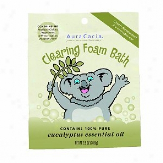 Aura Cacia Aromatherapy Foam Bath For Kids, Clearing/eucalyptus