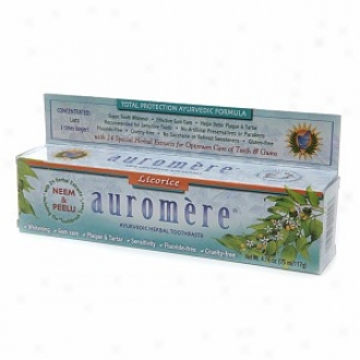 Auromere Ayurvedic Herbal Toothpaste, Original Licorice