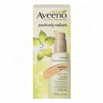 Aveeno Active Naturals Positively Radiant Tinted Moisturizer, Medium Sheer Tint