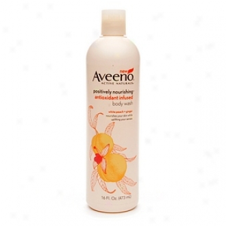 Aveeno Active Naturals Postively Nourishinb Antioxidant Infused Body Wash, White Peach + Ginger