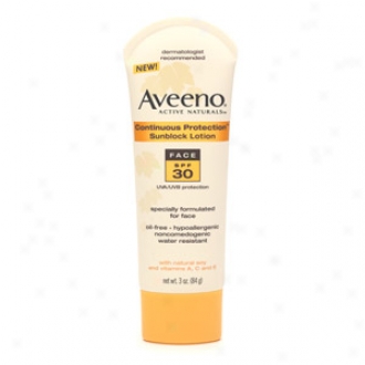 Aveeno Sunblock Lotion, Face - Connected Protection, Spf 30