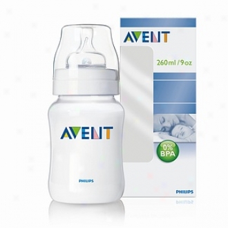 Avent Natural Feeding Baby Bottle With Tardy Flow Nipple, 9 Oz//0-6+ Months