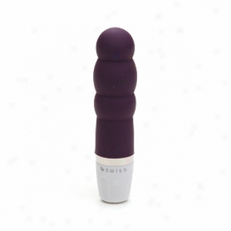 B Swish Bcute Waterproof Silicone Pearled Multi-speed Massager, 3 Inch, Purple