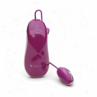 B Swish Bnaughty Deluxe 7 Function Waterproof Massaging Bullet, Violet/silver