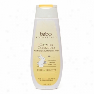 Babo Botanicals Moisturizing Bzby Shampoo & Wash, Oatmilk Calendula