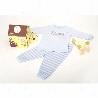 Baby Bunch Birdhouse Pajamas With Plush Bird Toy 12-18 Mo, Blue