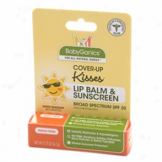 Babyganics Cover-up Kisses Lip Balm & Sunscreen, Spf 20, Orange Cream