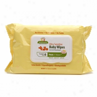 Babyganics Thick & Klean Ultra Sensitive Baby Wipes, Fragrance Free