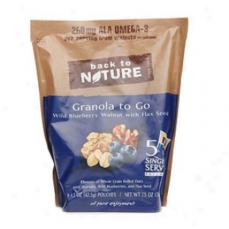 Back To Nature Granola To Go, Wild Blueberry Walnut With Flax Seed