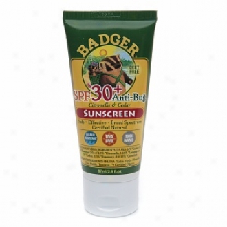 Badger Anti-bug Sunscreen Spf 30+, Citronella & Cedar
