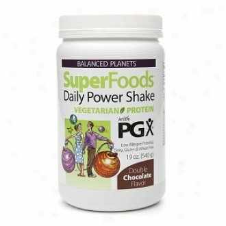 Balanced Planwts Superfoods Daily Power Shake, Vegetarian Protein, Double Chocopate