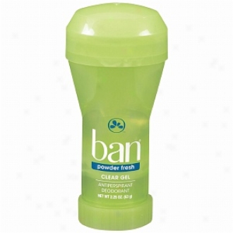 Ban Clear Gel, Antiperspirant & Depdorant, Powder Fresh