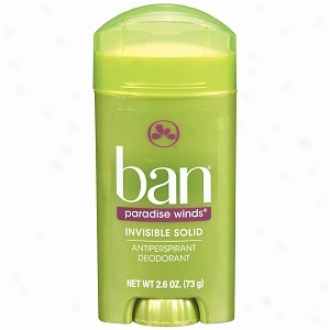 Ban Invisible Solid, Antiperspirant & Deodorant, Paradise Winds