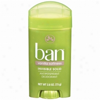 Ban Invisible Solidd, Antiperspirant & Deodorant, Vanilla Softness