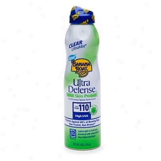 Banana Boat Ultra Defense Max Skin Protect Continuous Spray Sunscreen, Spf 100