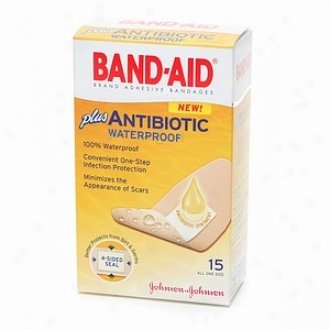 Band-aid Axhesive Bandages Plus Antibiotic, Waterproof, One Sizing