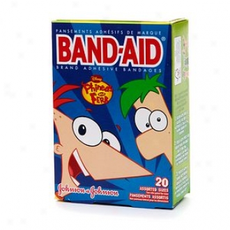 Band-aid - Children's Adhesive Bandages, Disney Phineas And Ferb, Ass0rted Sizes