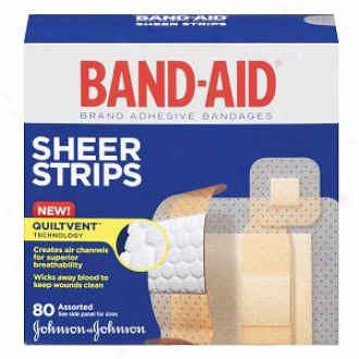 Band-aid Sheer Adhesive Bandages, Assorted Sizes