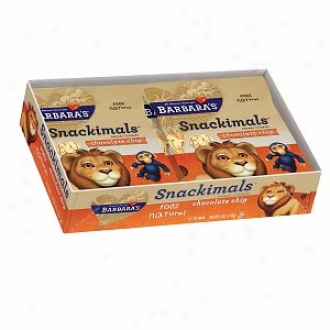 Barbara's Bakery Snackimals Animal Cookies, Snack Packs (1oz), Chocolate