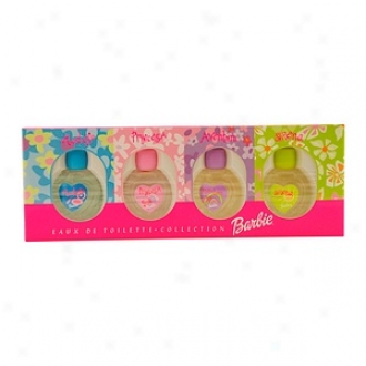 Barbie 4pc Mini Variety Barbie Model, Princesa, Aventura, Sirena All Edt .2 Oz