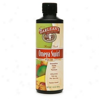 Barlean's Organic Oils Omega Swirl, Omega-3 Fish Oil Supplement, Mango Peach