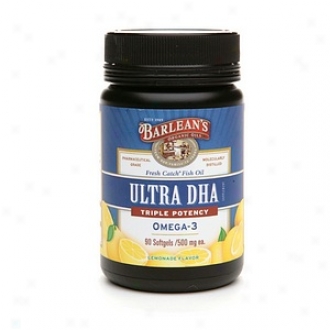 Barlean's Radical Oils Ultra Dha Triple Potency Omega-3, Softgels, Lemonade