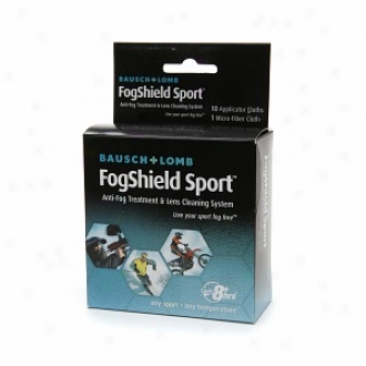 Bausch & Lomb Fogshield Sport Anti-fog Treatment & Lens Cleaning System, 10 Applicatoor Cloths &wmp; 1 Micro-fiber