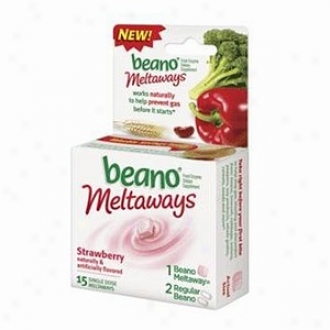 Beano Max Meltaways, Food Enzyme Dietary Supplement, Strawberry