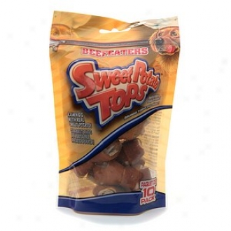 Beefeaters Sweet Potaog Tops Covered Rawhide Bones, 2.5 Inch