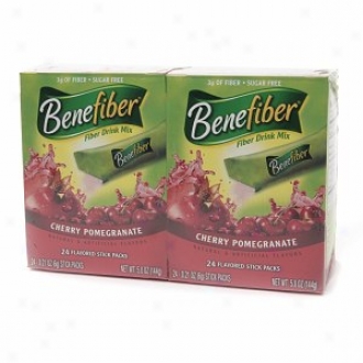 Benefiber Fiber Drink Mix, Stick Packs, Twin Pack, Cherry Pomegranate