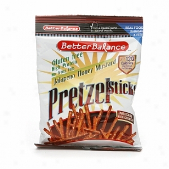 Better Balance Pretzel Sticks( 12 /1.5 Oz Packs), Jalapeno Honey Mustard