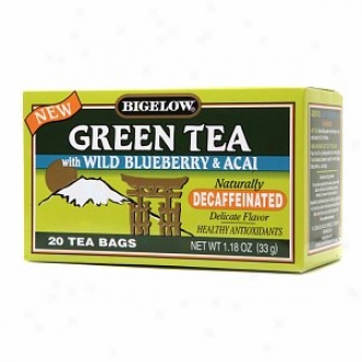 Bigelow Decaffeinated Green Tea With Wild Blueberry & Acal
