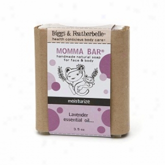 Biggs & Featherbelle M0mma Bar, Handmade Natural Bar Soap Conducive to Face & Body, Moisturize:  Lavender