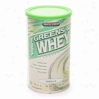 Biochem 100% Greens & Whey Protein Isolate Powder, Vnilla