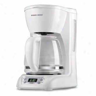 Black & Decker Dlx1050w 12-cup Programmable Coffeemaker, White