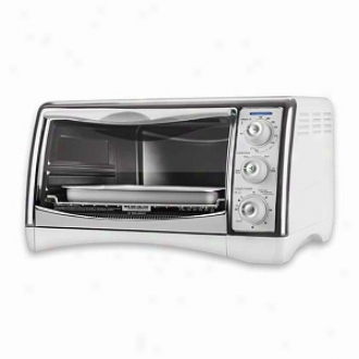 Black & Decker Perfect Broil Oven With Pizza Bump Model Cto4300w, White