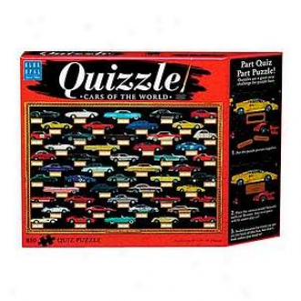 Blue Opal Quizzle Cars Of The World Jigsaw Puzzle Ages 12+