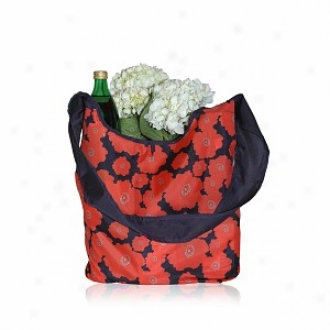 Blueavovado Hip Pod, Cross Bosy Reusable Bag, Orange Poppy