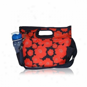 Blueavocado Mini Chil Grasp Insulated Messenger Bag, Orange Poppy