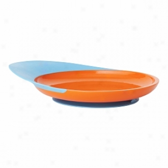 Boon Catch Plate Toddler Plate With Spill Catcher, 9m+, Orange/blue