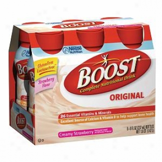 Boost Original, Complete Nutritional Drink, Bottles, Creamy Strawberry