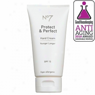 Boots No7 Protect & Perfect Hand Cream Sunscreen Spf 15