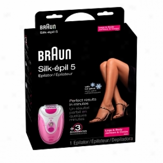 Braun Silk-epil 5 Xelle Epilator For Legs With Ice Glove Model 5180