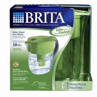 Brita Pi5cher Wated Filtration System, Grand Model, 10 Cups, Green
