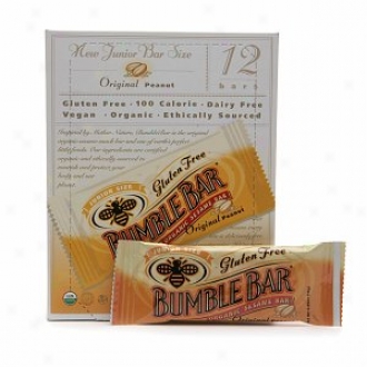 Bumblebar Organic Junior Size Energy Bar, Original Peanut