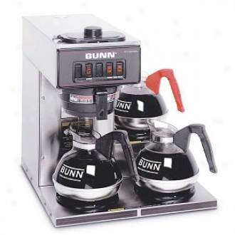 Bunn Vp17-3 12-cup Pourover Commercial Coffee Brewer W/3 Lower Warmers, Black