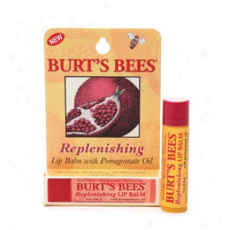 Burt's Bees 100% Natural Replenishing Lip Balm, Pomegranate Oil